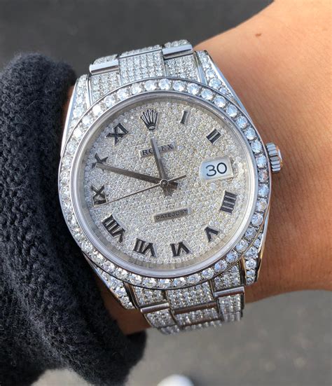 vvs iced out rolex|iced out rolex diamond.